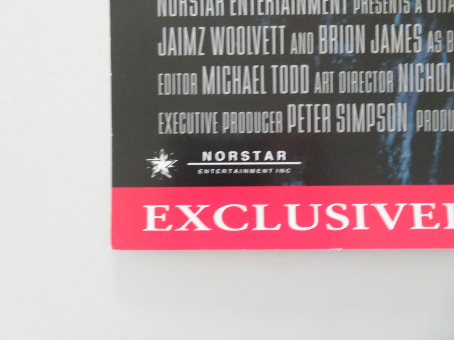 THE DARK VHS VIDEO POSTER STEPHEN MCHATTIE SCOTT WICKWARE 1994