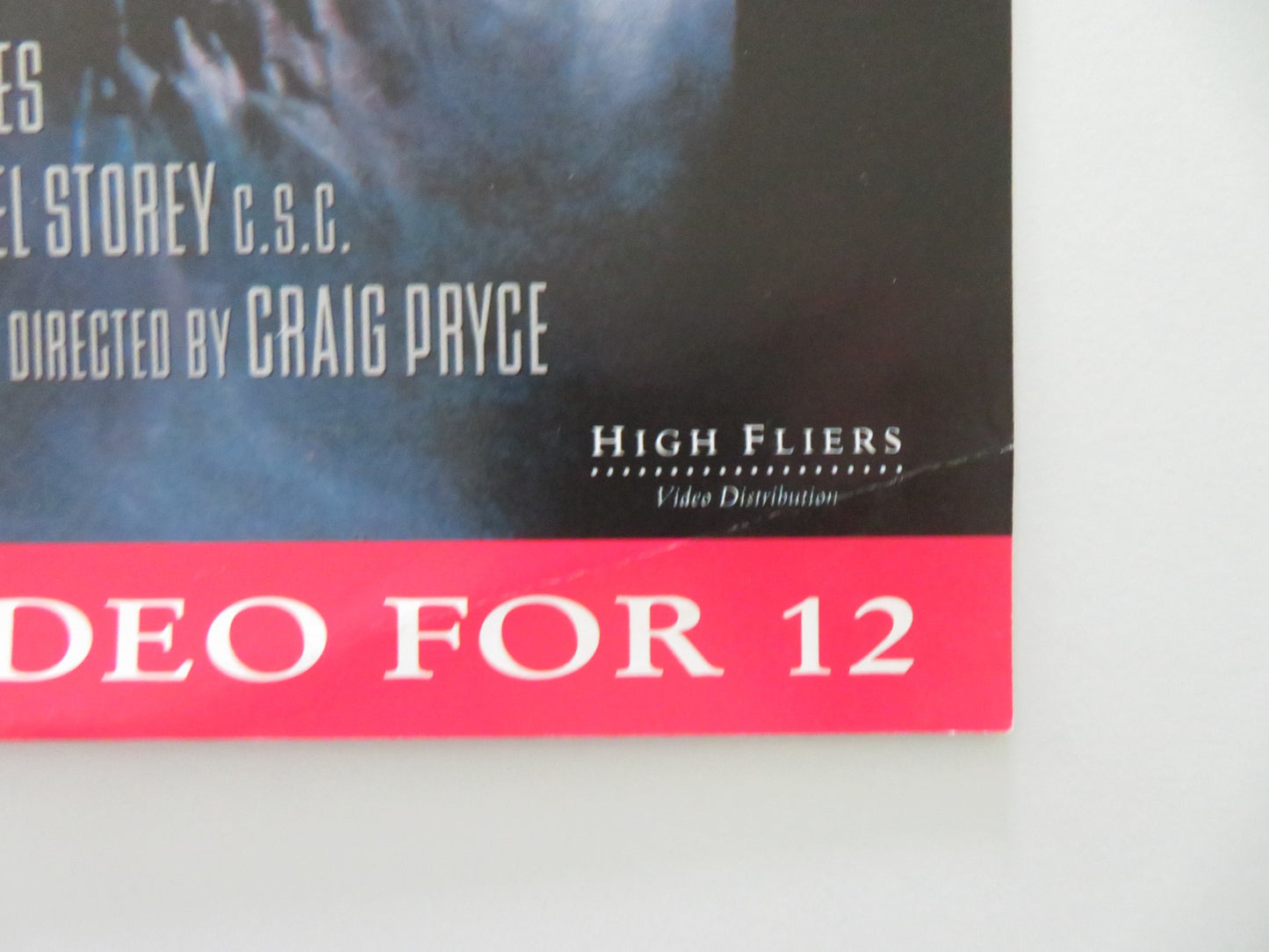 THE DARK VHS VIDEO POSTER STEPHEN MCHATTIE SCOTT WICKWARE 1994