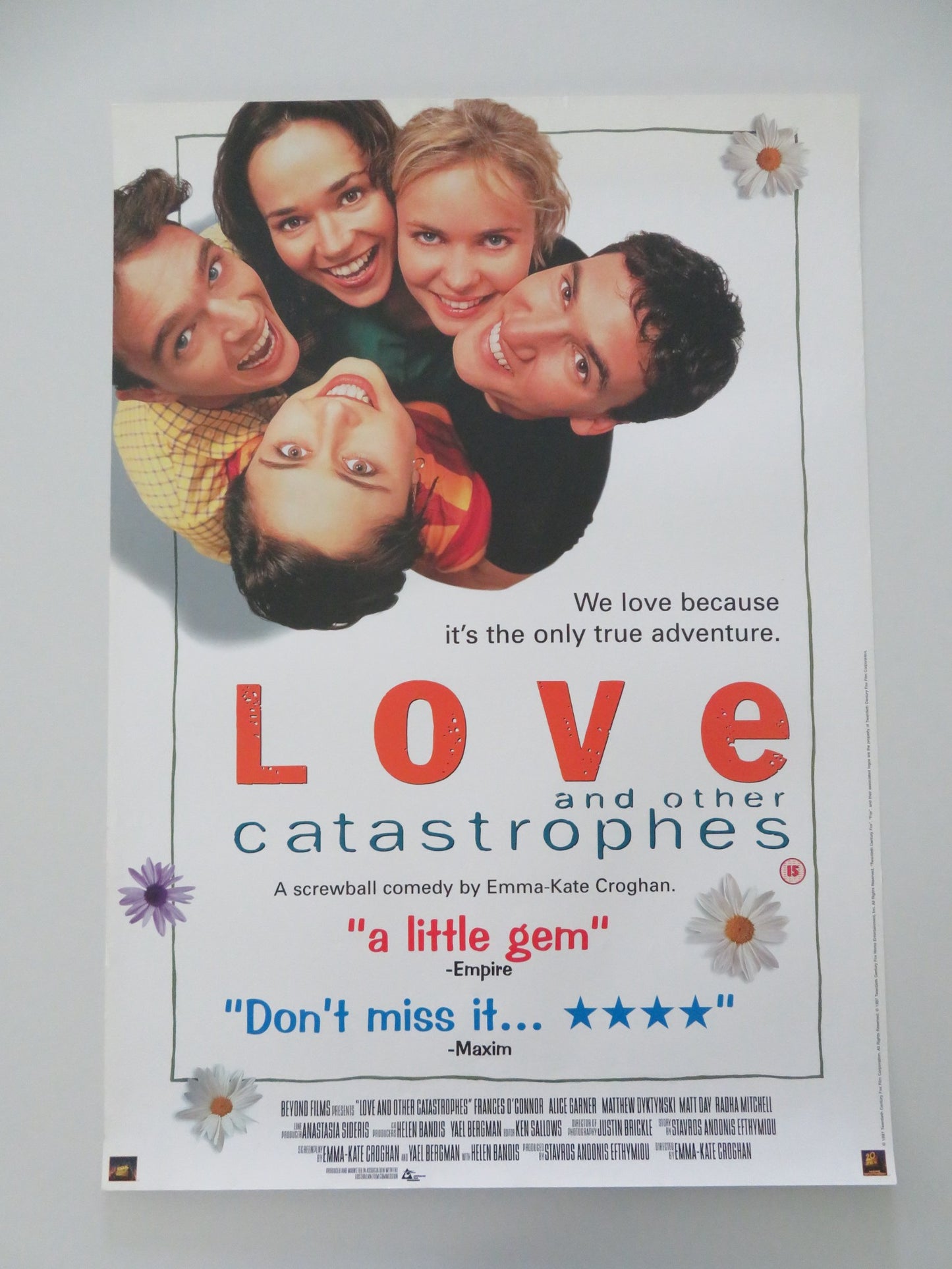 LOVE AND OTHER CATASTROPHES VHS VIDEO POSTER MATT DAY ALICE GARNER 1996 - Rendezvous Cinema