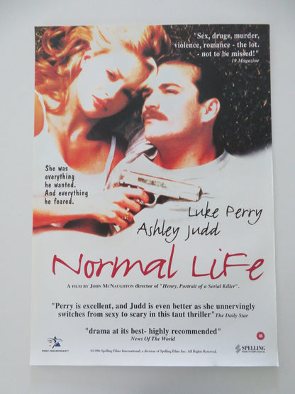 NORMAL LIFE VHS VIDEO POSTER LUKE PERRY ASHLEY JUDD 1996 - Rendezvous Cinema