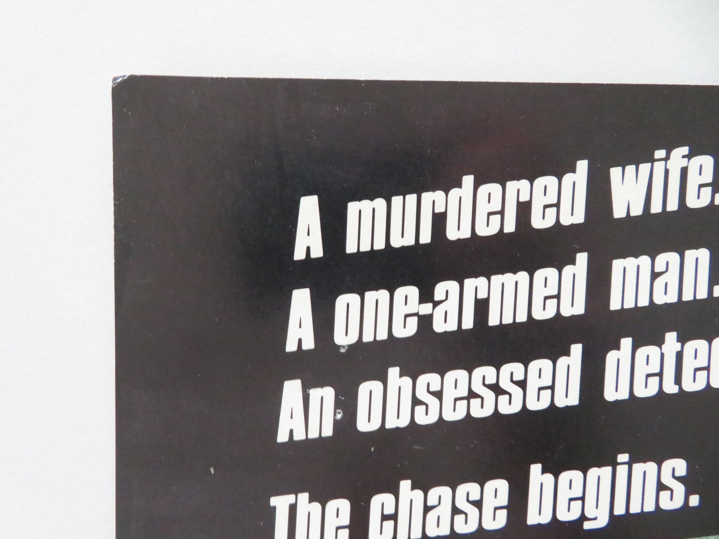 THE FUGITIVE VHS VIDEO POSTER HARRISON FORD TOMMY LEE JONES 1993 - Rendezvous Cinema