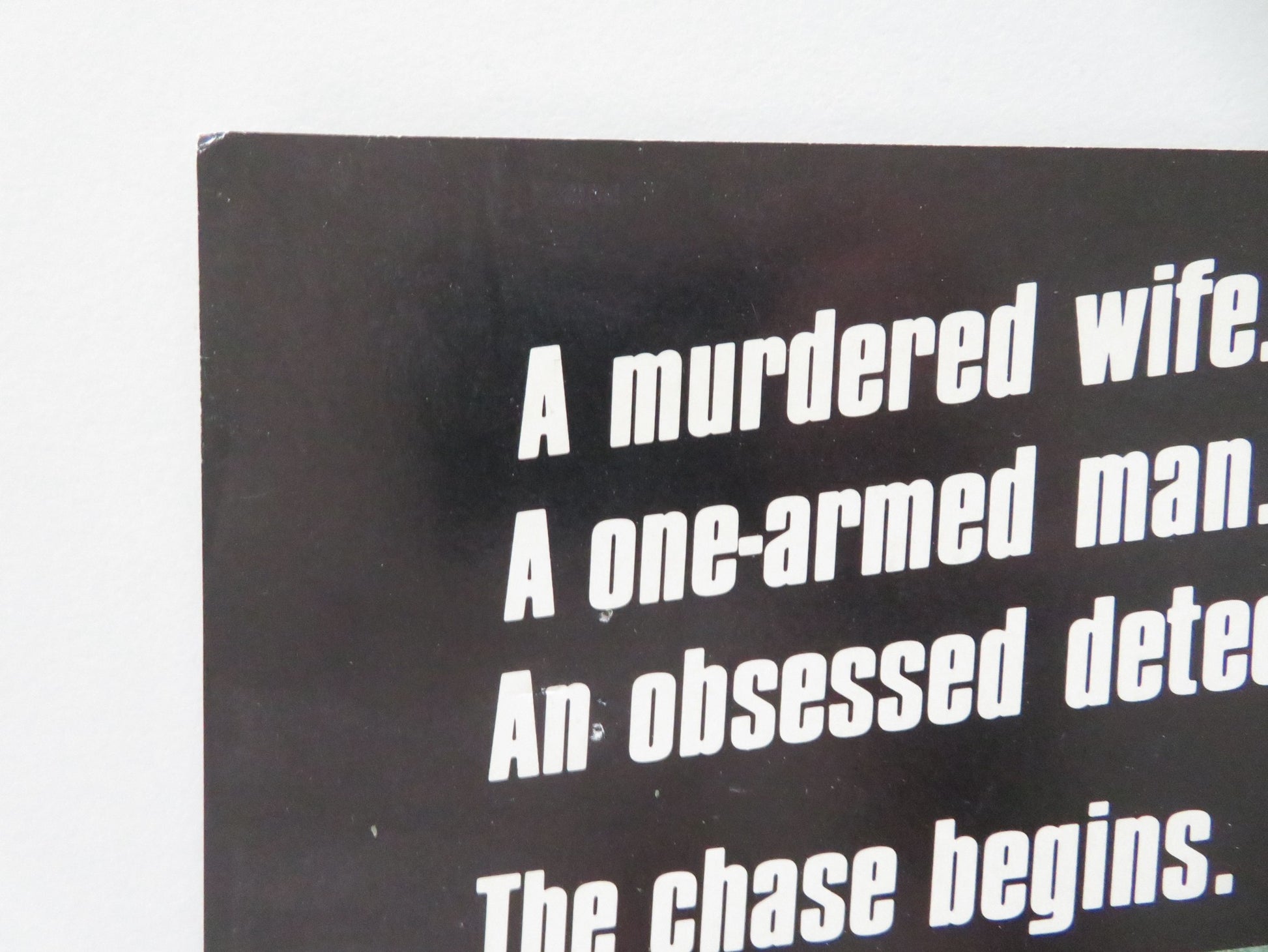 THE FUGITIVE VHS VIDEO POSTER HARRISON FORD TOMMY LEE JONES 1993 - Rendezvous Cinema