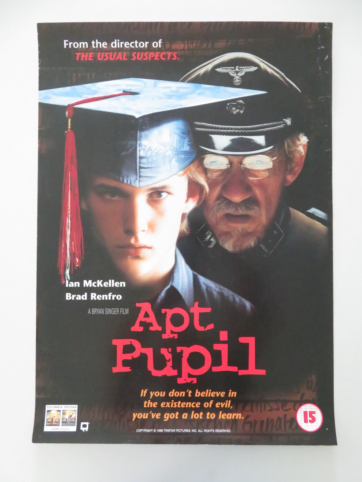 APT PUPIL VHS VIDEO POSTER IAN MCKELLEN BRAD RENFRO 1998 - Rendezvous Cinema
