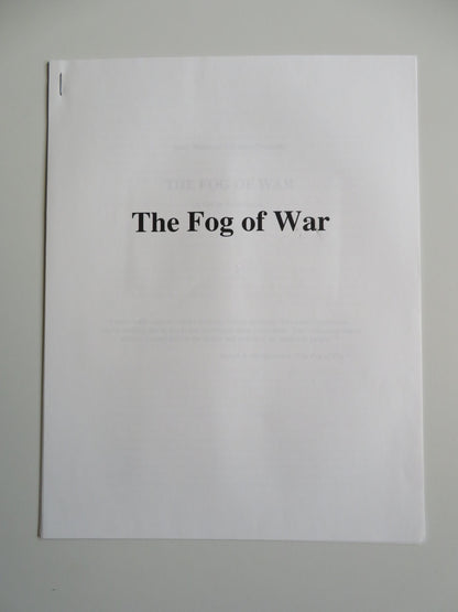 THE FOG OF WAR PRESS KIT 2003 ROBERT MCNAMARA