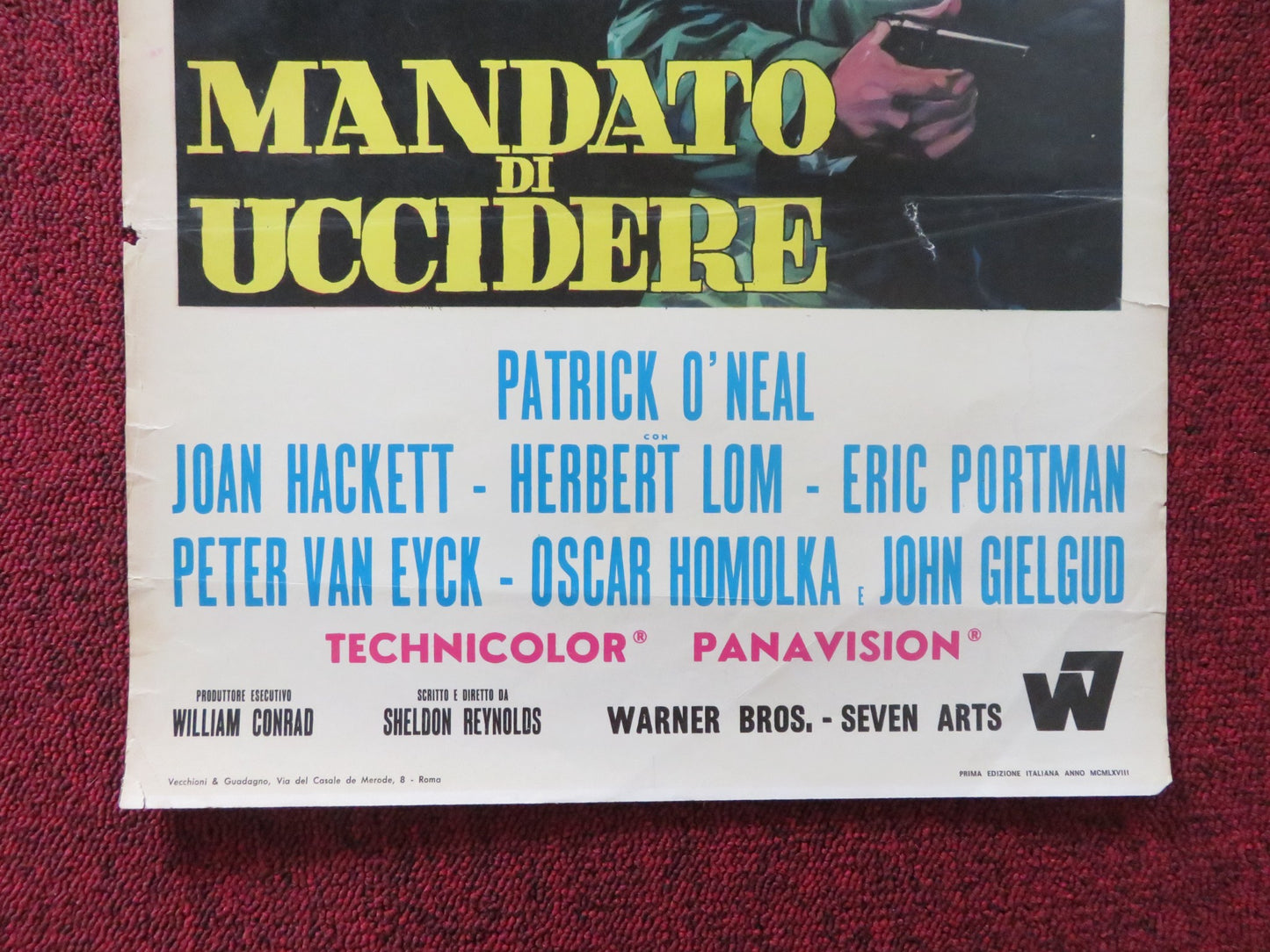 ASSIGNMENT TO KILL ITALIAN LOCANDINA POSTER PATRICK O'NEAL JOAN HACKETT 1968 - Rendezvous Cinema