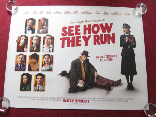 SEE HOW THEY RUN UK QUAD ROLLED POSTER SAM ROCKWELL SAOIRSE RONAN 2022