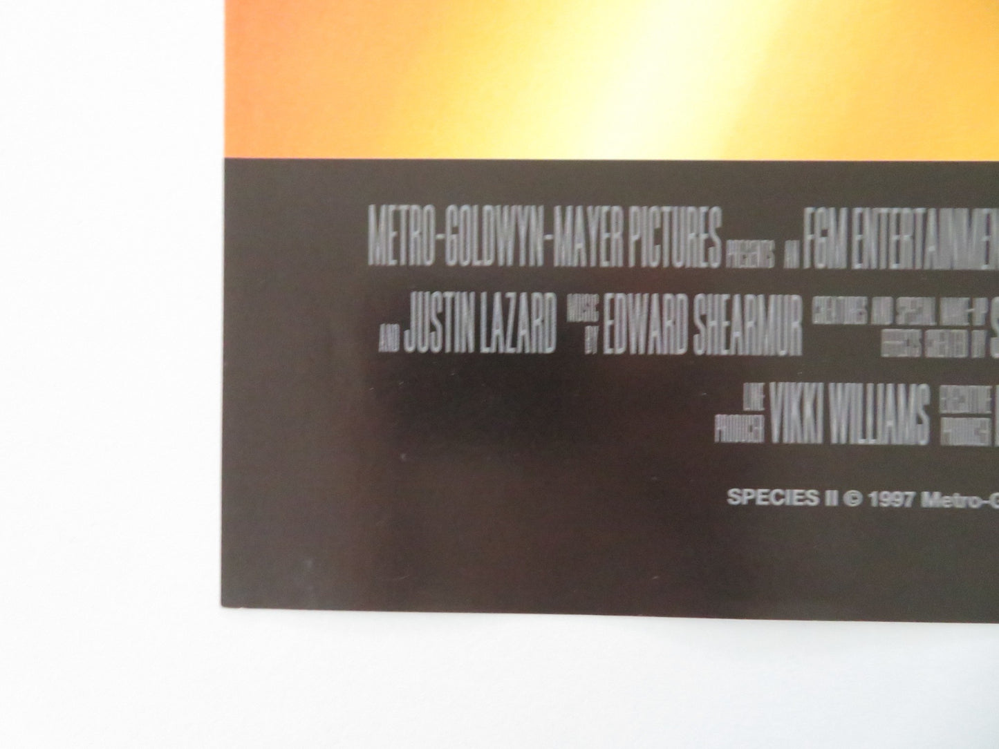 SPECIES II VHS VIDEO POSTER MICHAEL MADSEN NATASHA HENSTRIDGE 1998 - Rendezvous Cinema