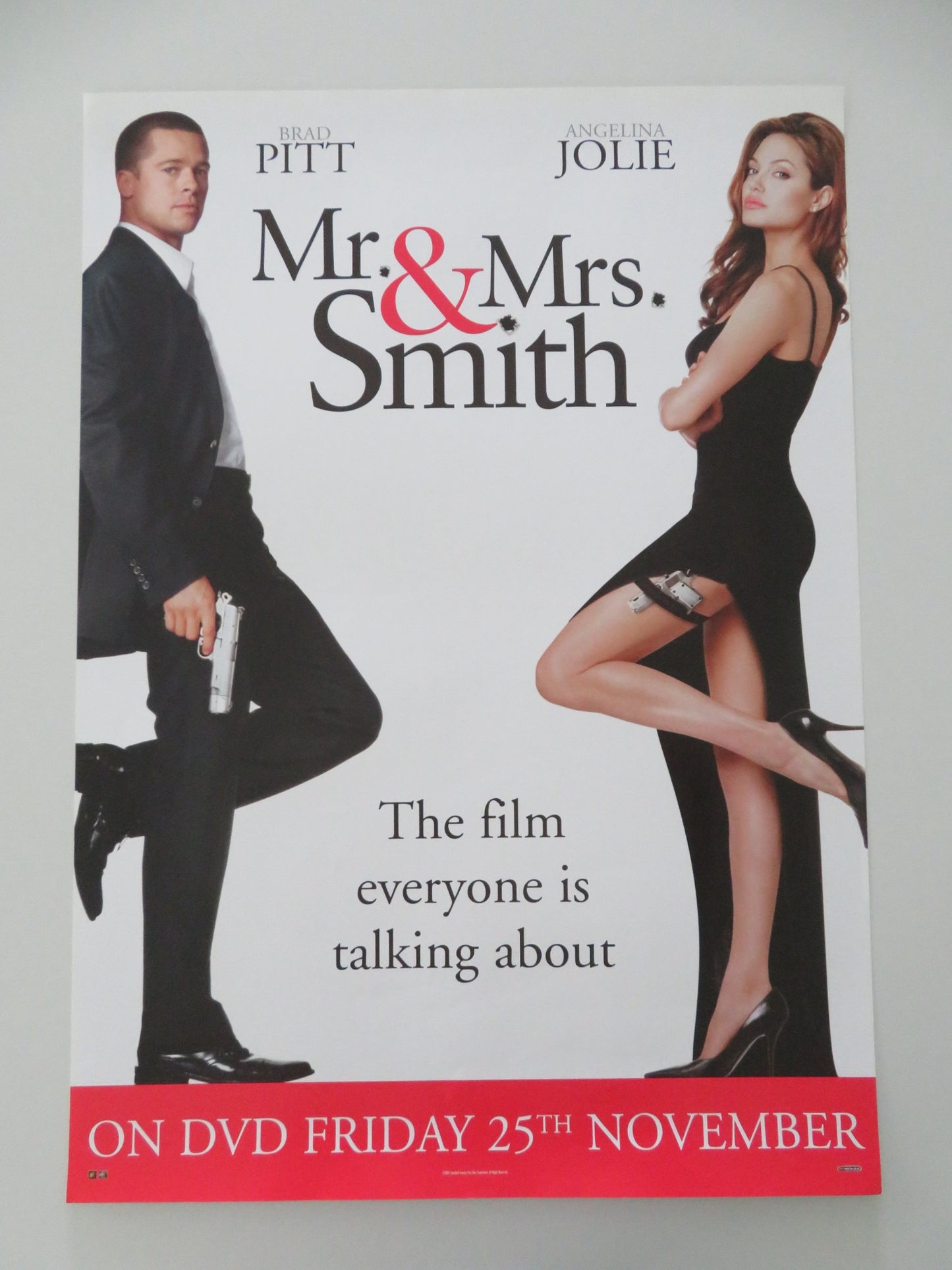 MR. AND MRS. SMITH DVD POSTER BRAD PITT ANGELINA JOLIE 2005 - Rendezvous Cinema