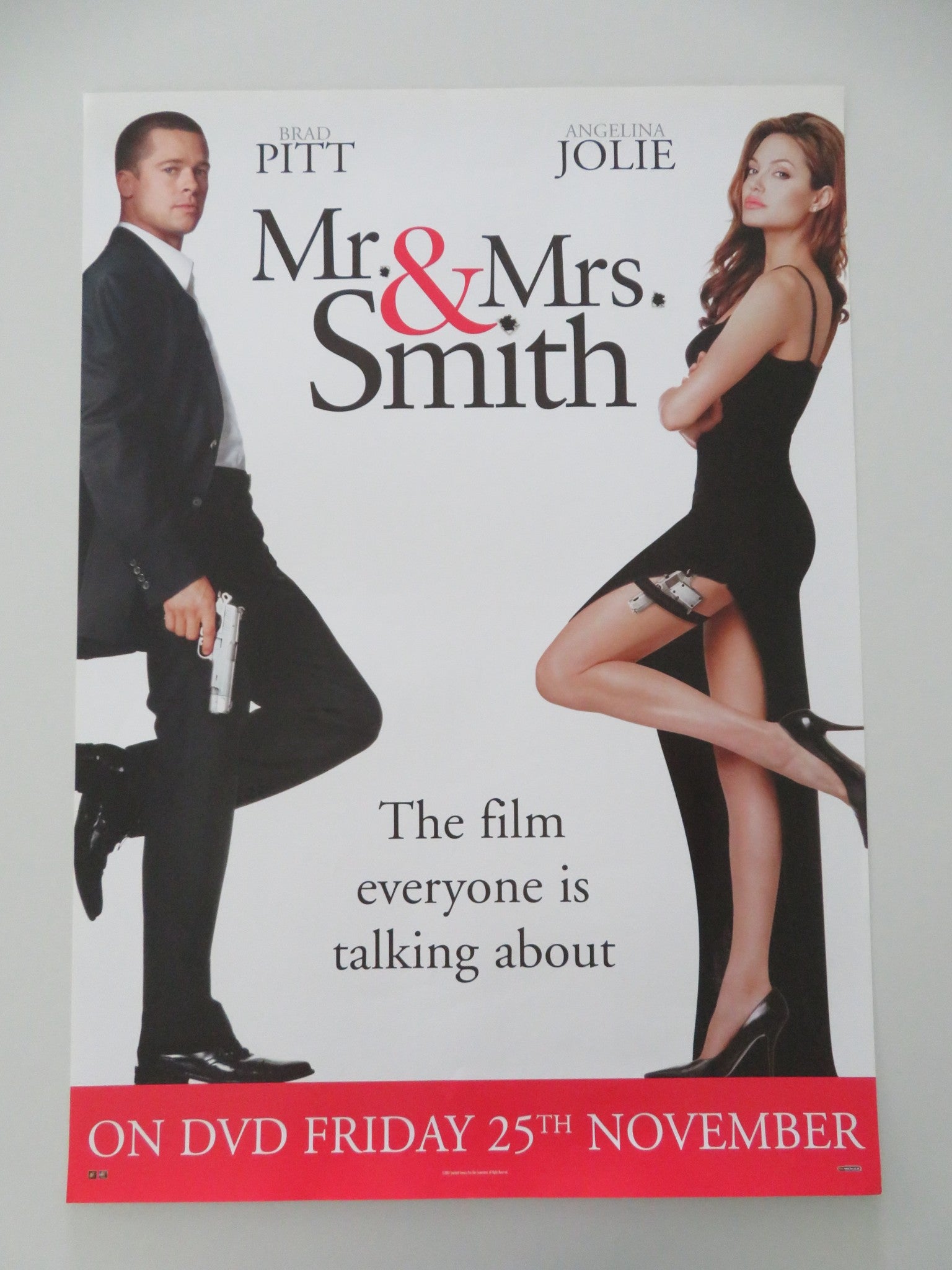 MR. AND MRS. SMITH DVD POSTER BRAD PITT ANGELINA JOLIE 2005 - Rendezvous Cinema