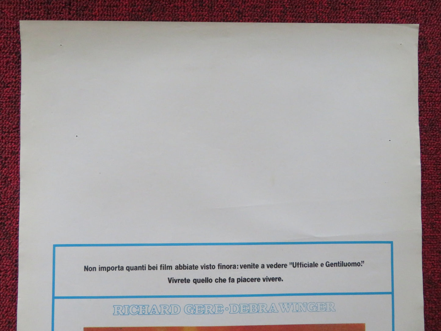 AN OFFICER AND A GENTLEMAN ITALIAN LOCANDINA POSTER RICHARD GERE D. WINGER 1983 - Rendezvous Cinema