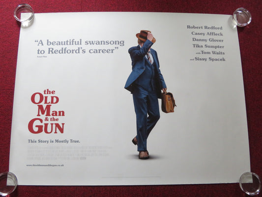THE OLD MAN & THE GUN UK QUAD ROLLED POSTER ROBERT REDFORD CASEY AFFLECK 2018
