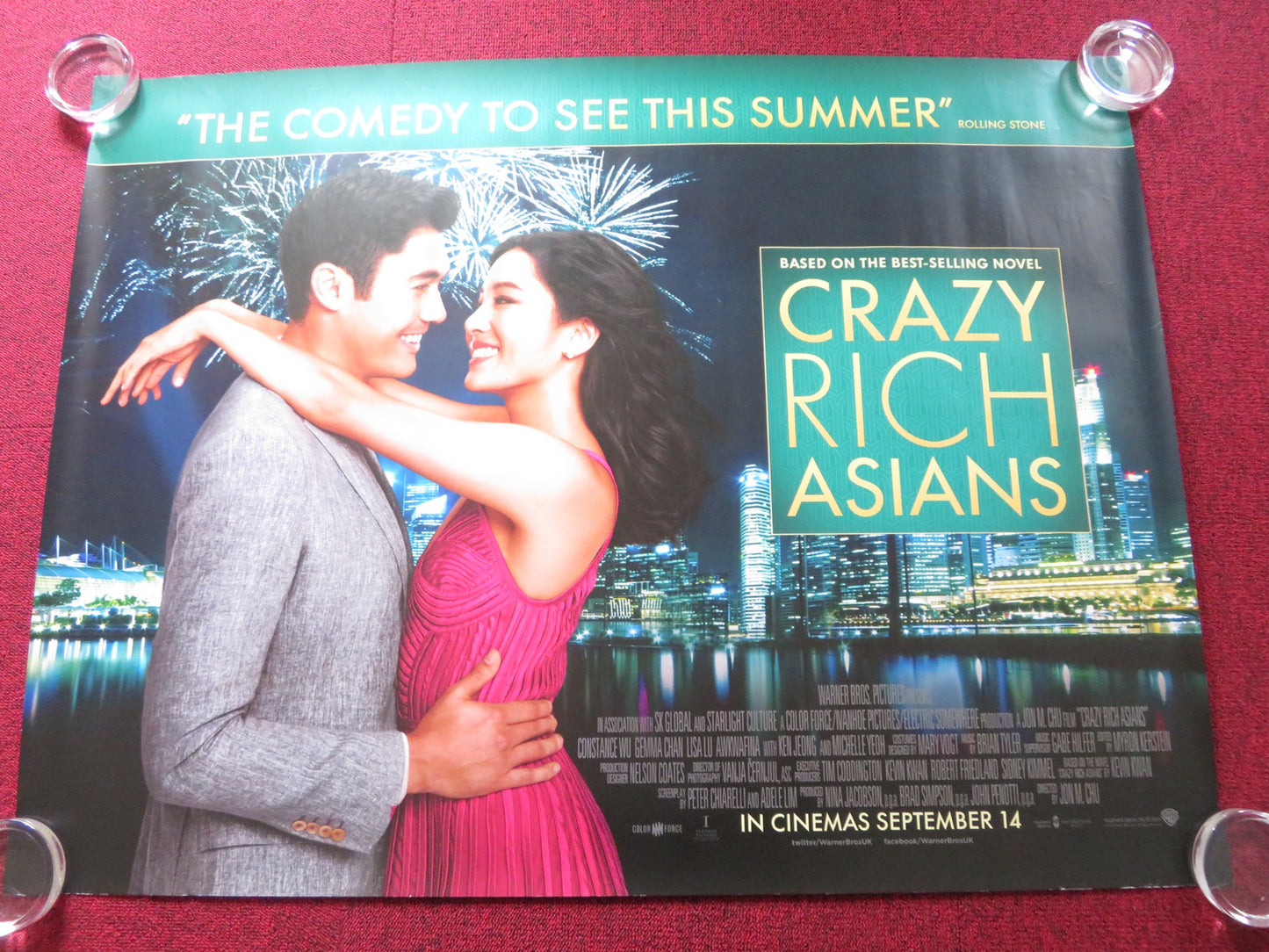 CRAZY RICH ASIANS UK QUAD ROLLED POSTER CONSTANCE WU MICHELLE YEOH 2018 - Rendezvous Cinema