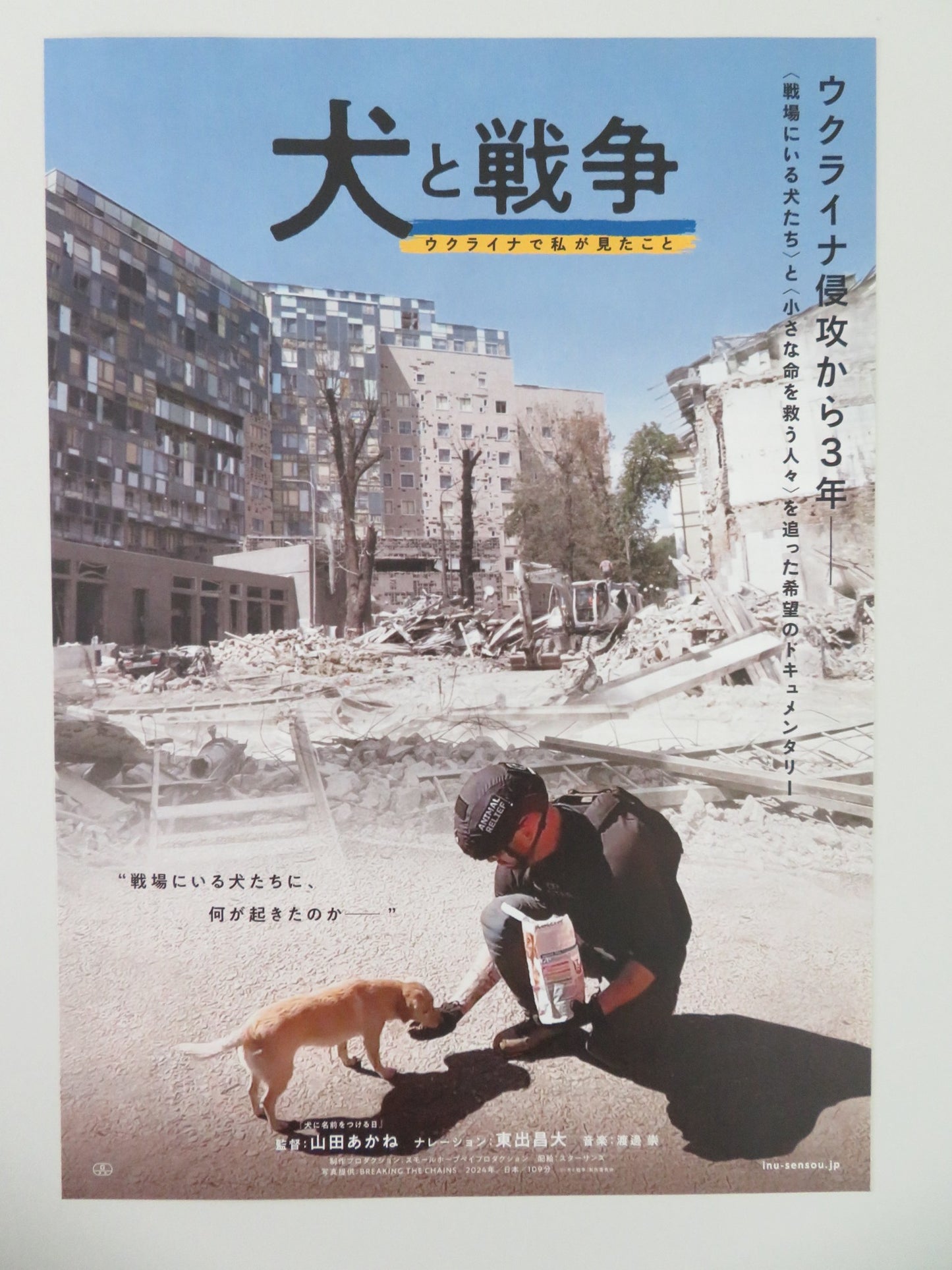 DOGS AND WAR: WHAT I SAW IN UKRAINE JAPANESE CHIRASHI (B5) POSTER HIGASHIDE 2025 - Rendezvous Cinema