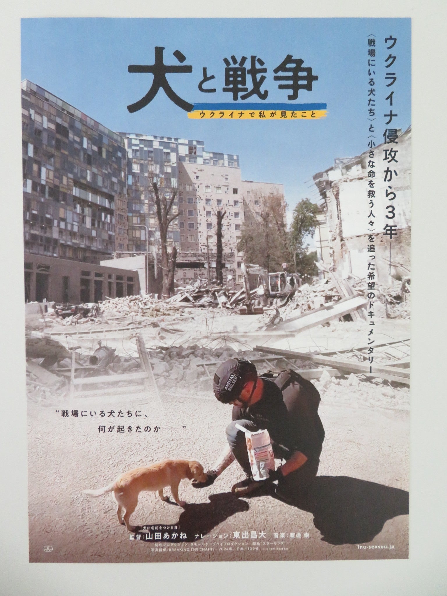 DOGS AND WAR: WHAT I SAW IN UKRAINE JAPANESE CHIRASHI (B5) POSTER HIGASHIDE 2025 - Rendezvous Cinema