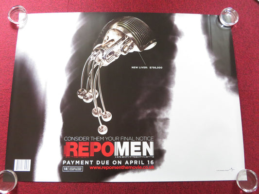 REPO MEN UK QUAD ROLLED POSTER JUDE LAW FOREST WHITAKER 2010