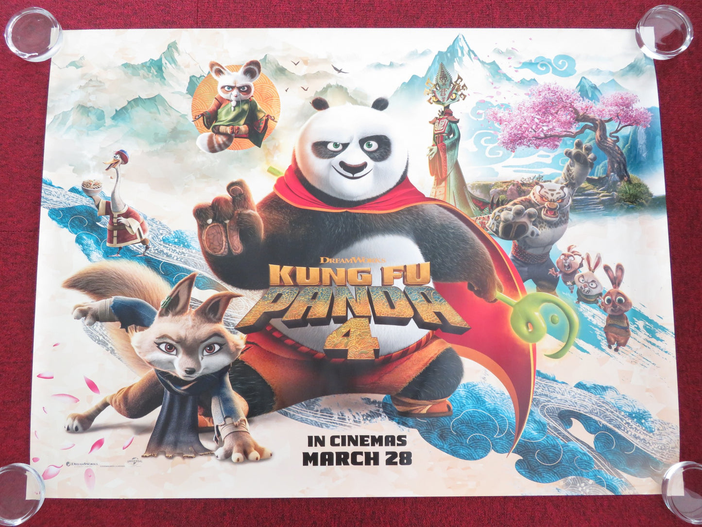 KUNG FU PANDA 4 UK QUAD ROLLED POSTER JACK BLACK DUSTIN HOFFMAN 2024 - Rendezvous Cinema