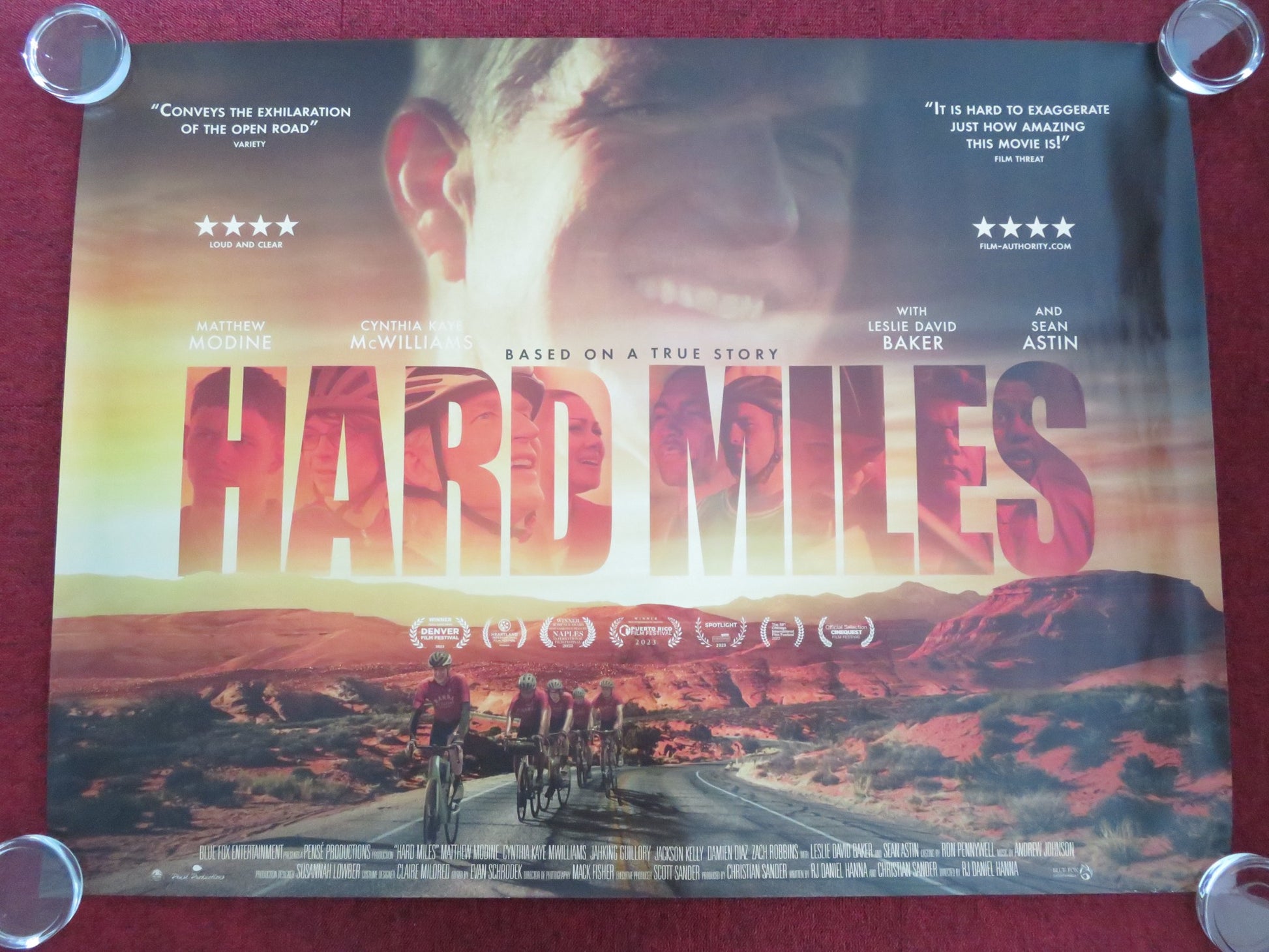 HARD MILES UK QUAD ROLLED POSTER MATTHEW MODINE CYNTHIA KAYE MCWILLIAMS 2023 - Rendezvous Cinema
