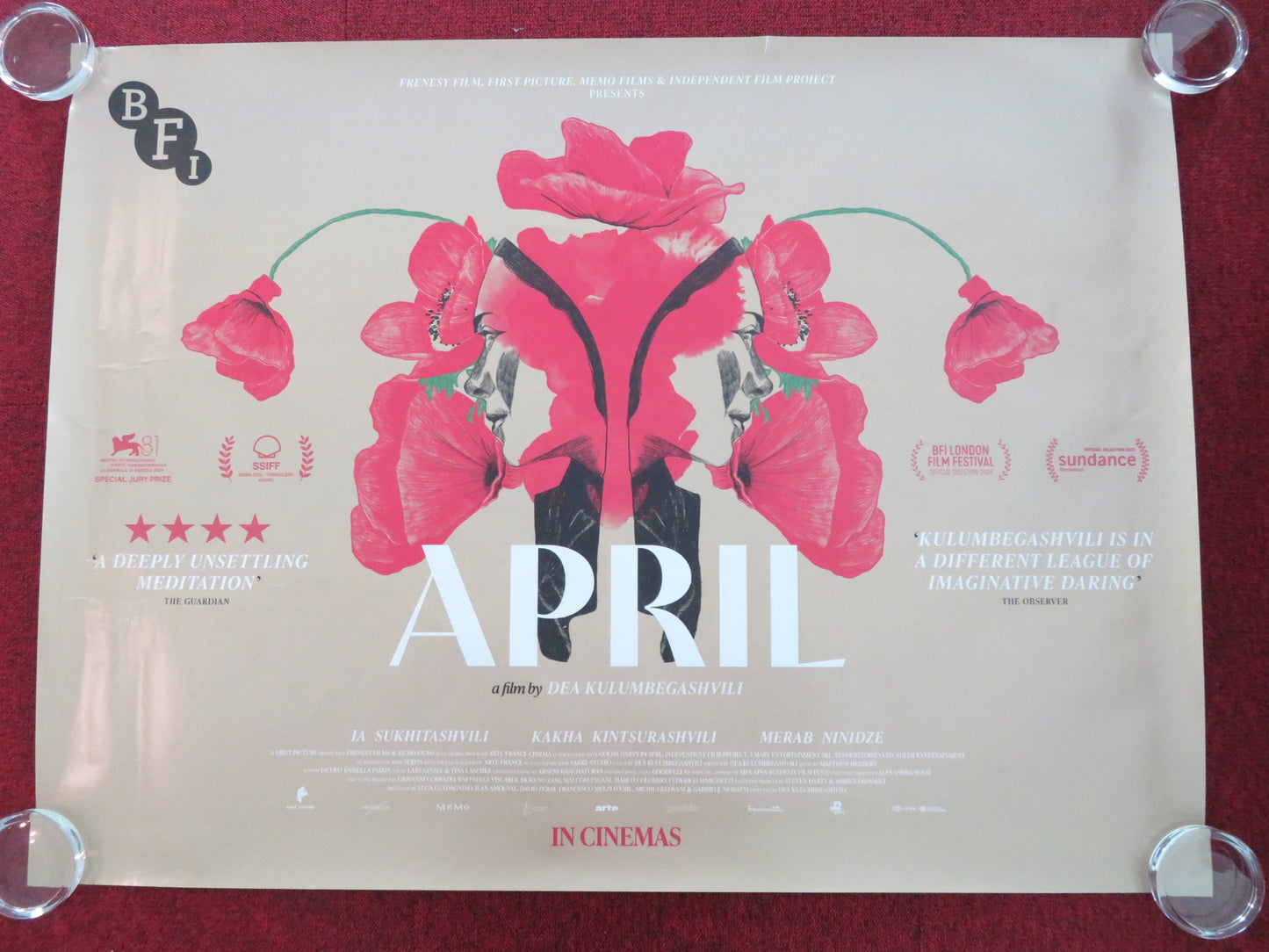APRIL BFI UK QUAD ROLLED POSTER IA SUKHITASHVILI KAKHA KINTSURASHVILI 2024 - Rendezvous Cinema