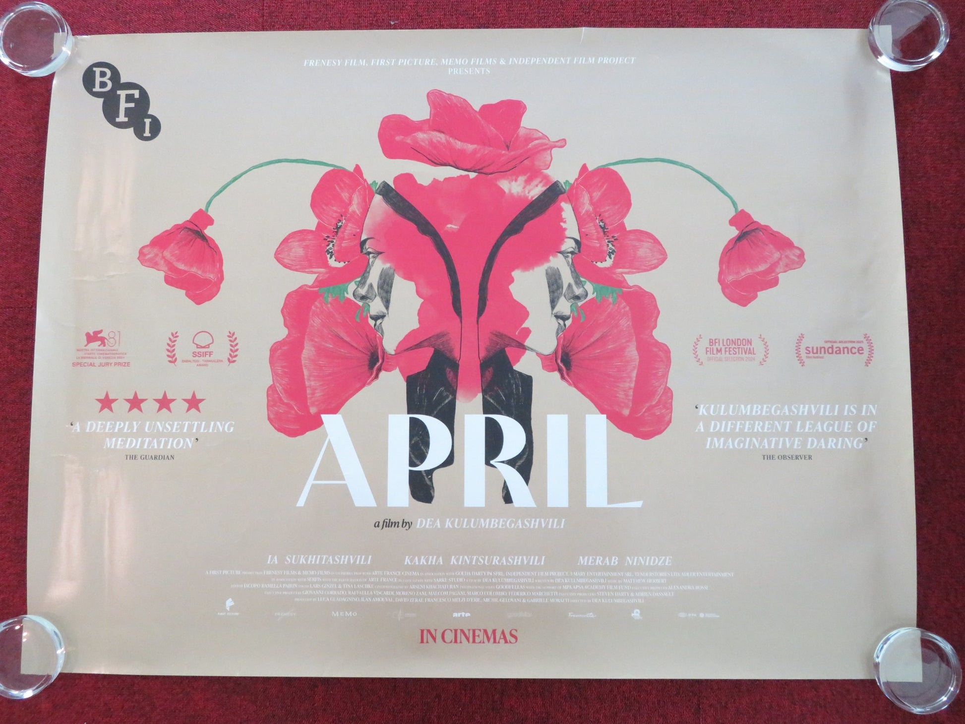 APRIL BFI UK QUAD ROLLED POSTER IA SUKHITASHVILI KAKHA KINTSURASHVILI 2024 - Rendezvous Cinema