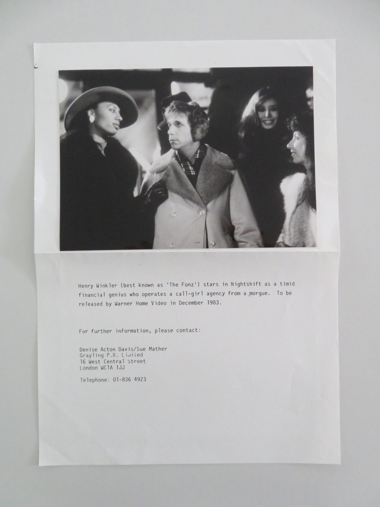 NIGHT SHIFT MOVIE STILL PHOTO HENRY WINKLER 1983 - Rendezvous Cinema