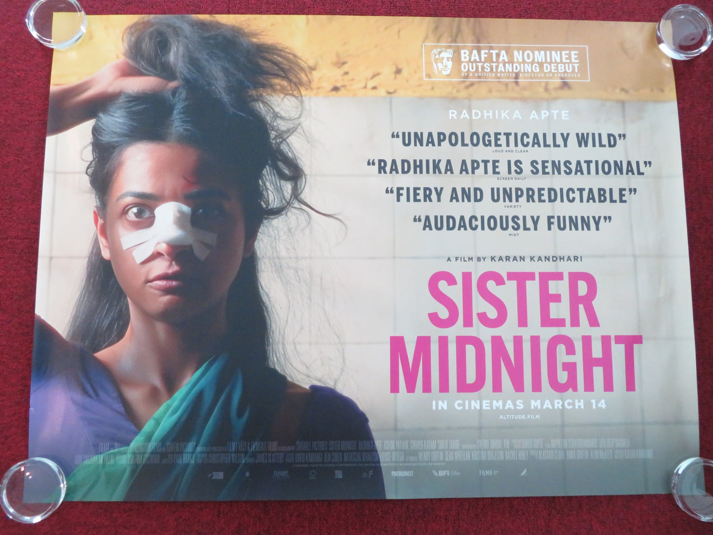 SISTER MIDNIGHT UK QUAD ROLLED POSTER RADHIKA APTE ASHOK PATHAK 2024 - Rendezvous Cinema