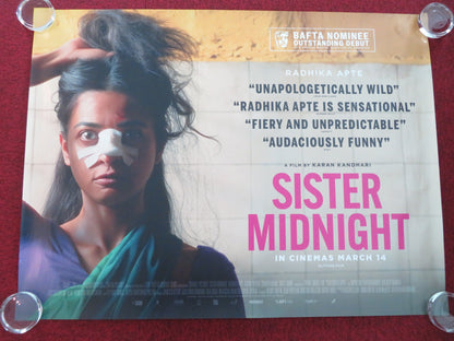 SISTER MIDNIGHT UK QUAD ROLLED POSTER RADHIKA APTE ASHOK PATHAK 2024 - Rendezvous Cinema