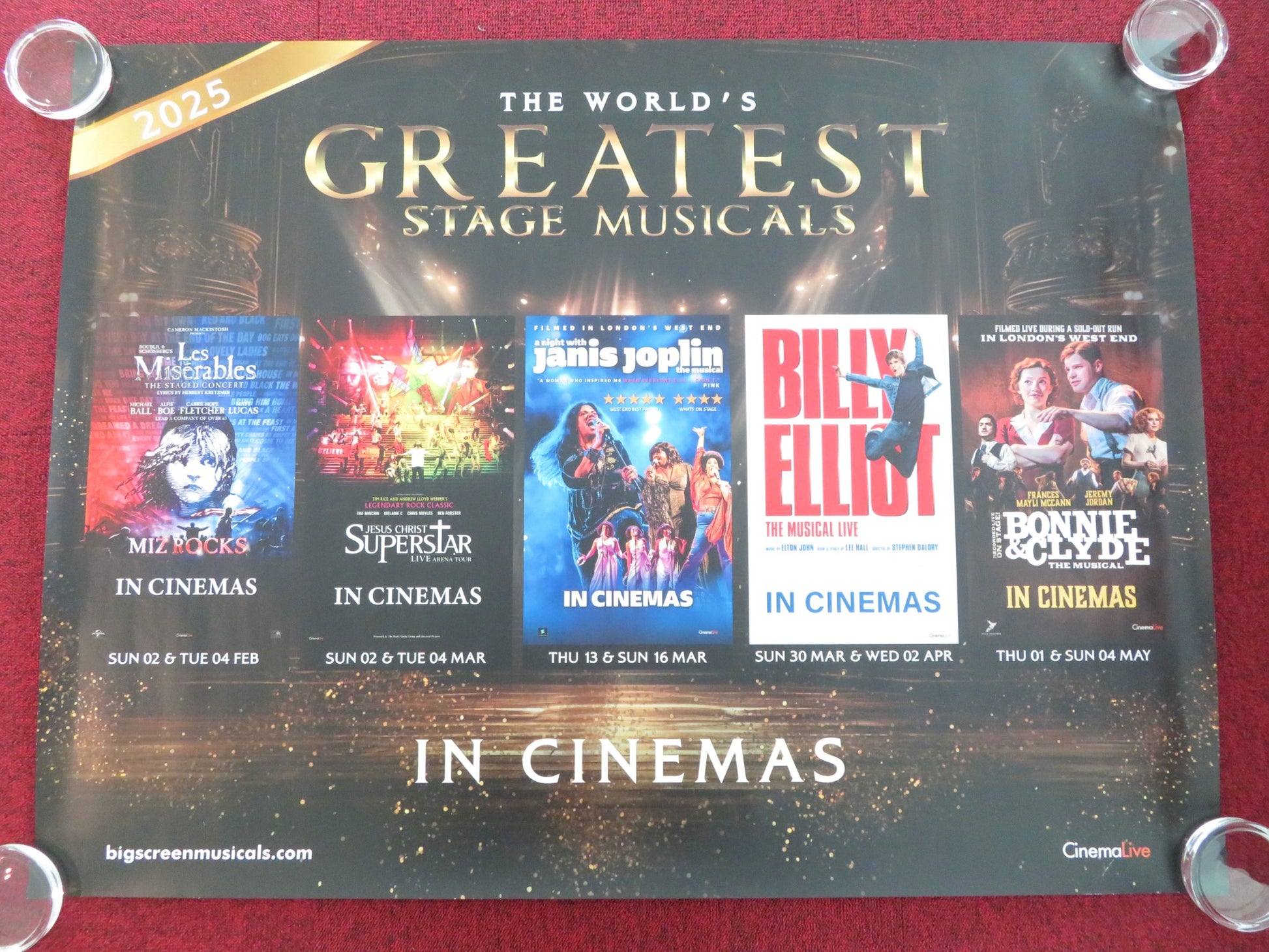 THE WORLD'S GREATEST STAGE MUSICALS UK QUAD ROLLED POSTER BILLY ELLIOT 2025 - Rendezvous Cinema