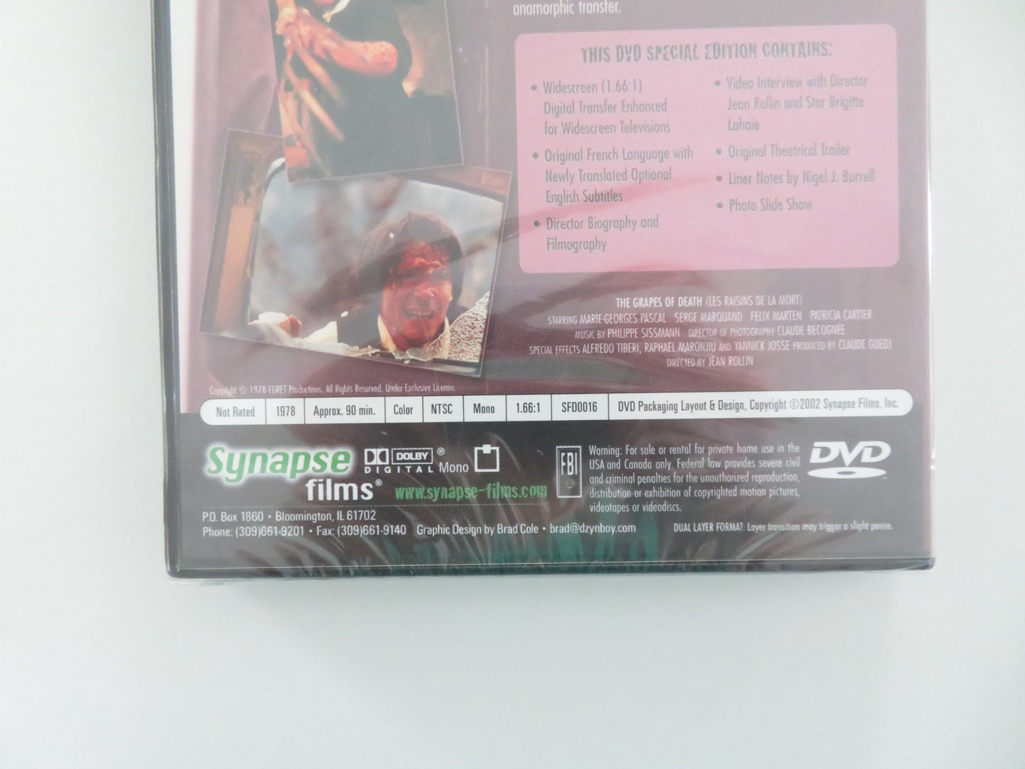 THE GRAPES OF DEATH (DVD) MARIE-GEORGES PASCAL FELIX MARTEN 1978 REGION 1