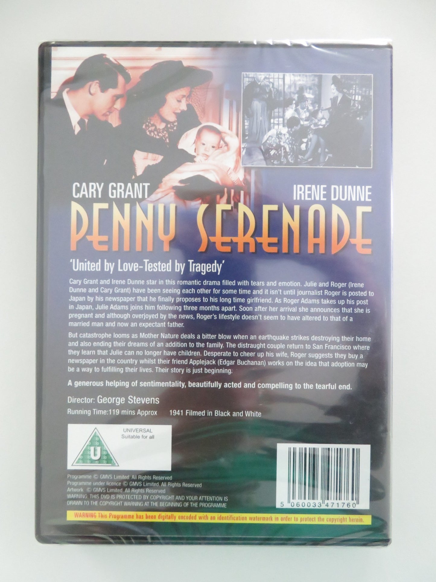 PENNY SERENADE (DVD) CARY GRANT IRENE DUNNE 1941 REGION 2 - Rendezvous Cinema