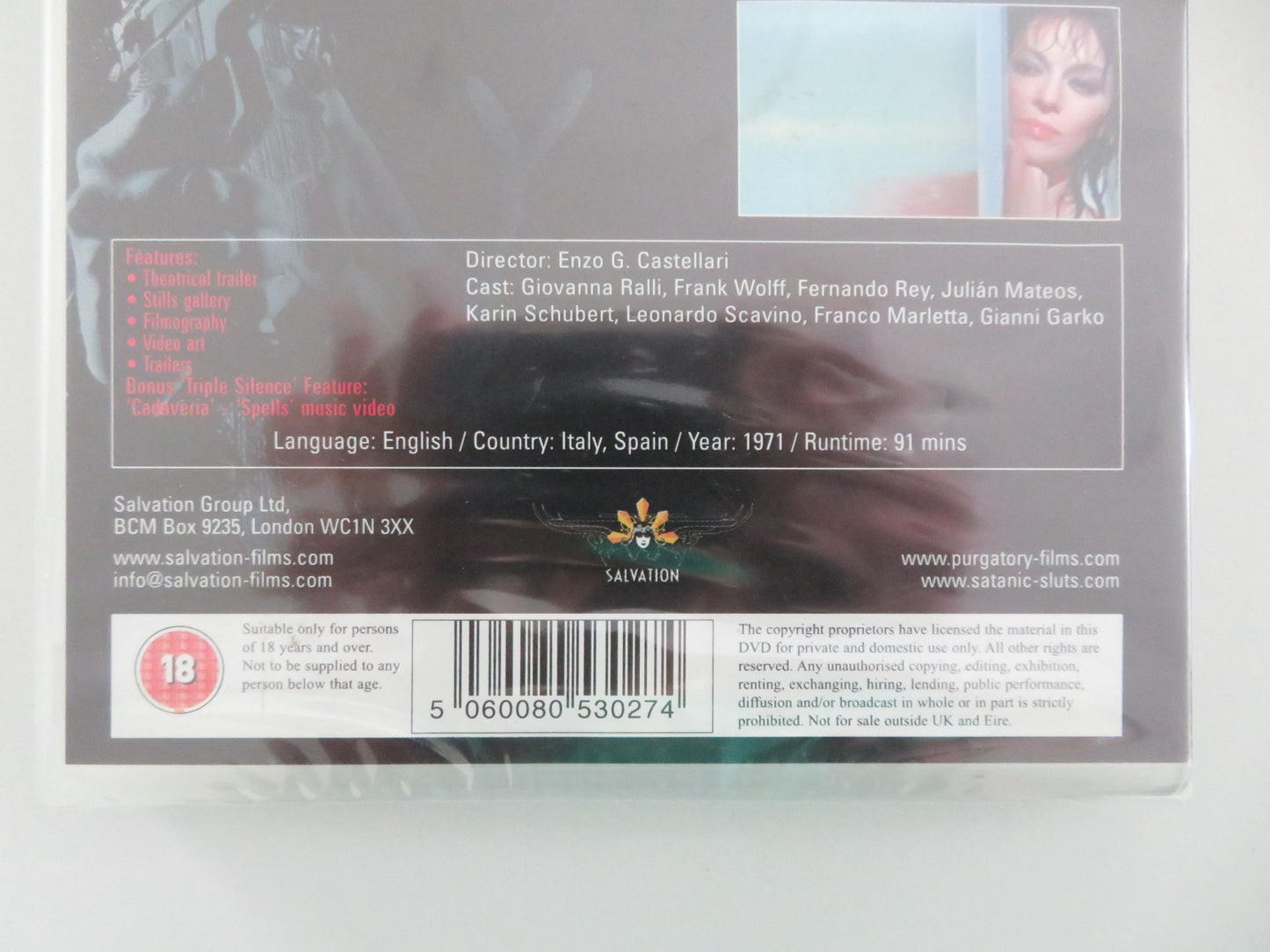 COLD EYES OF FEAR (DVD) GIOVANNA RALLI FRANK WOLFF 1971 REGION 2