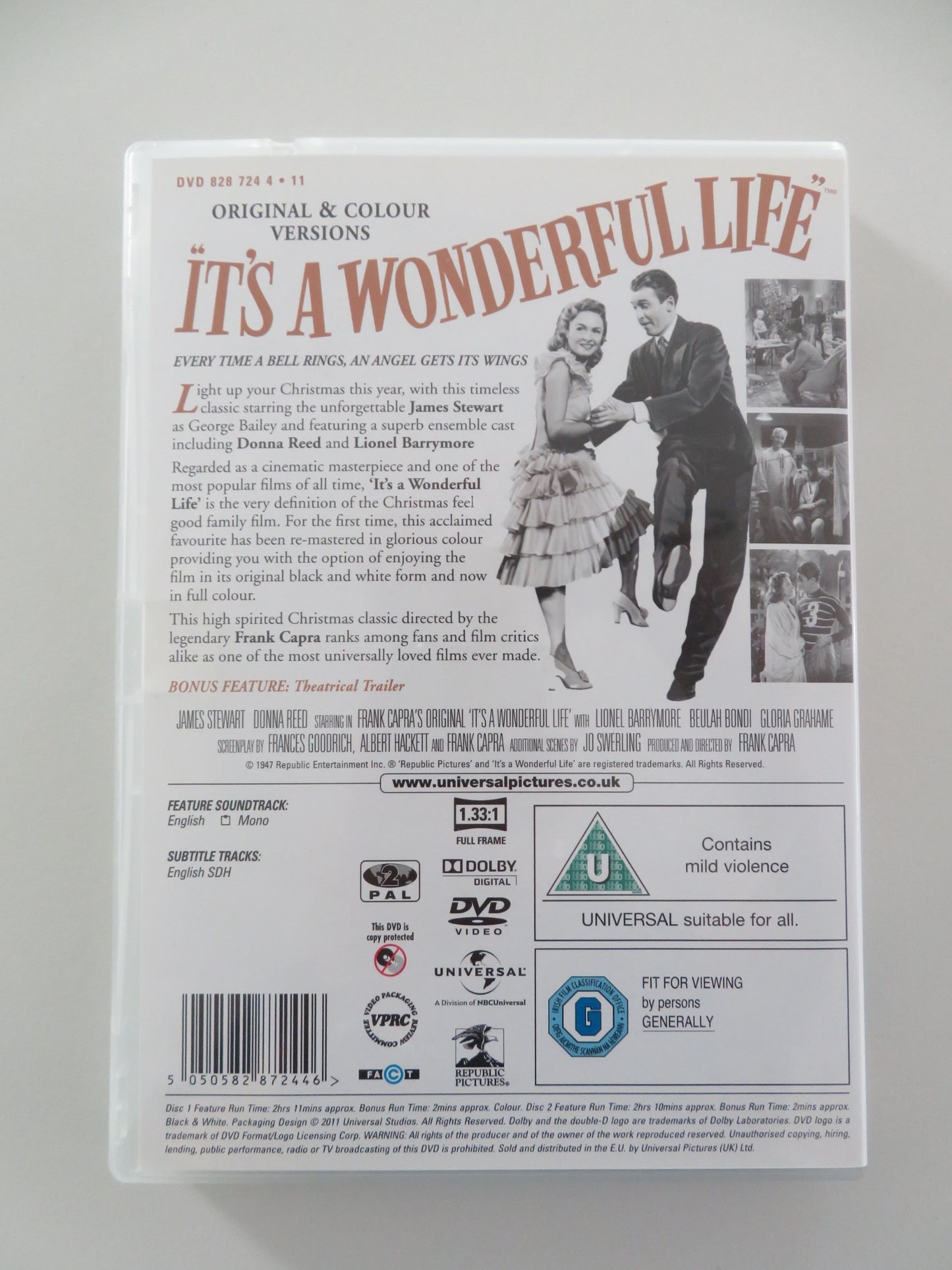 IT'S A WONDERFUL LIFE (DVD) JAMES STEWART DONNA REED 1946 REGION 2 - Rendezvous Cinema