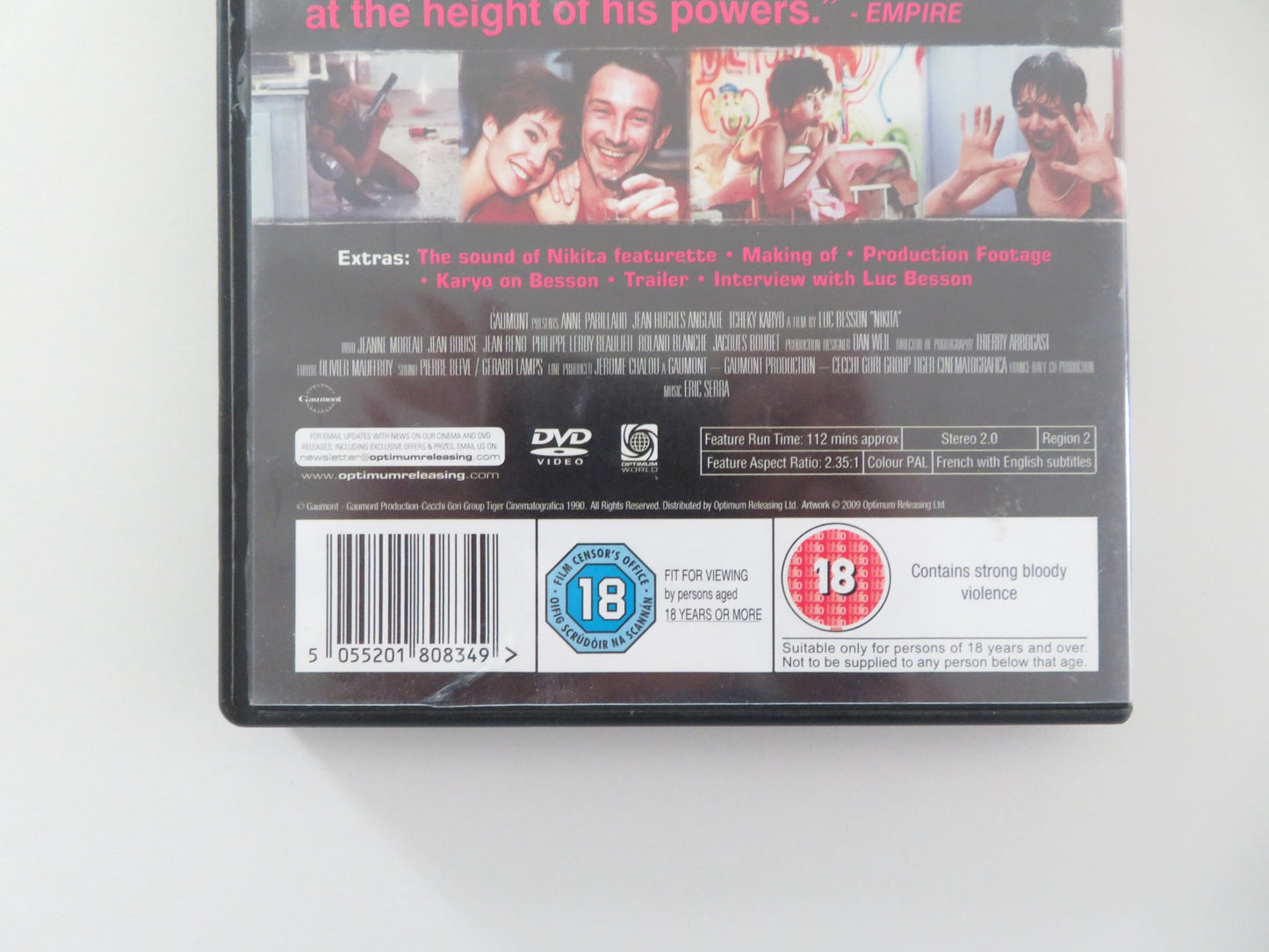 NIKITA - B (DVD) ANNE PARILLAUD MARC DURET 1990 REGION 2 - Rendezvous Cinema