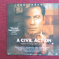 A CIVIL ACTION VHS VIDEO POSTER JOHN TRAVOLTA ROBERT DUVALL 1998