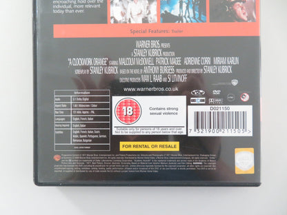 A CLOCKWORK ORANGE (DVD) MALCOLM MCDOWELL PATRICK MAGEE 1971 REGION 2 - Rendezvous Cinema