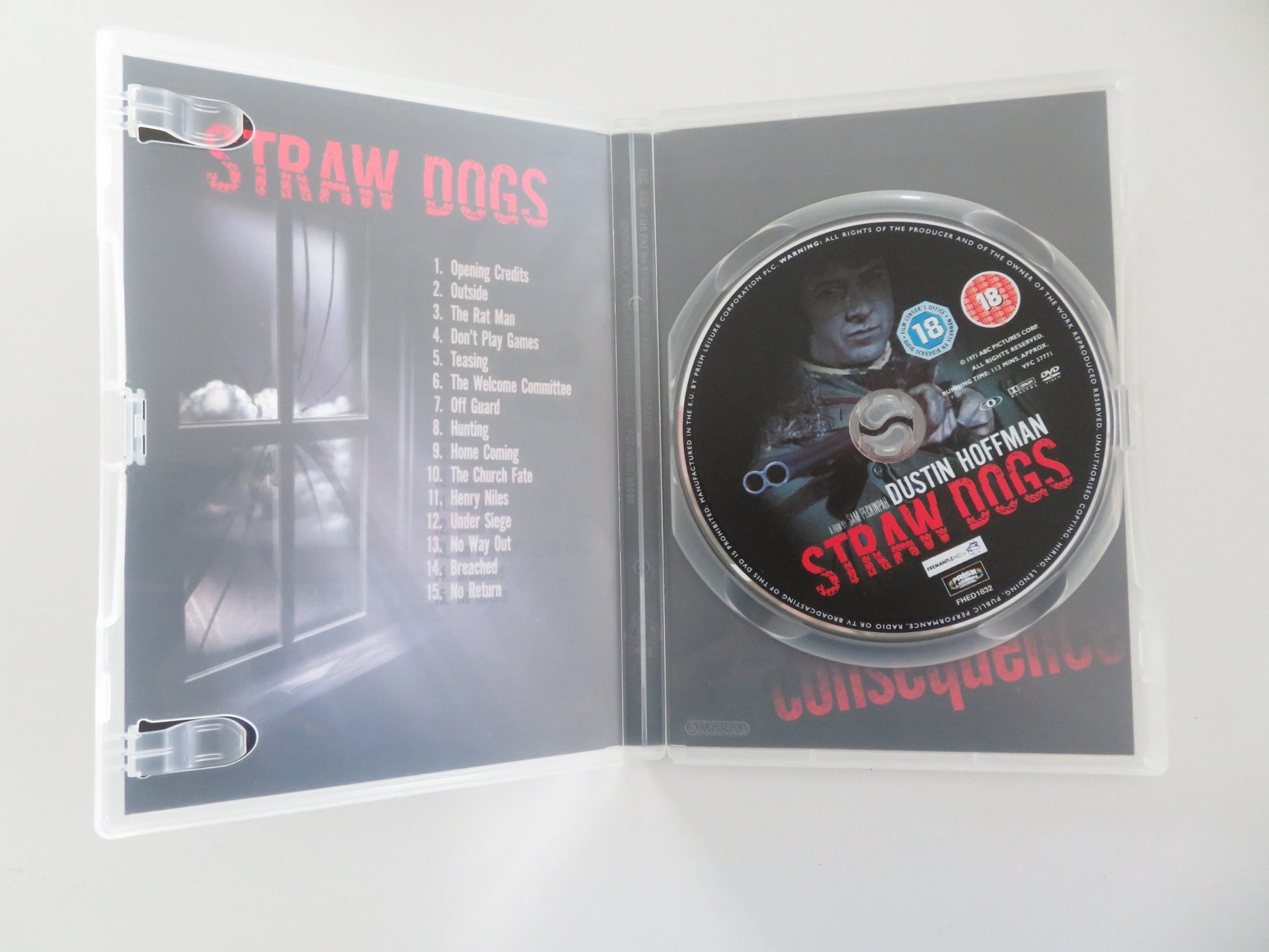 STRAW DOGS (DVD) DUSTIN HOFFMAN SUSAN GEORGE 1971 REGION 0 - Rendezvous Cinema