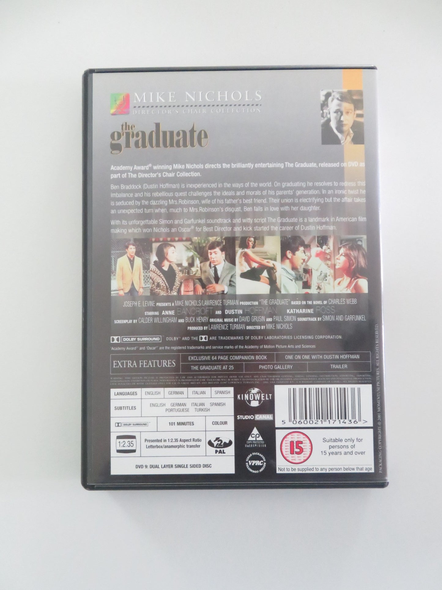 THE GRADUATE (DVD) DUSTIN HOFFMAN ANNE BANCROFT 1967 REGION 2 - Rendezvous Cinema