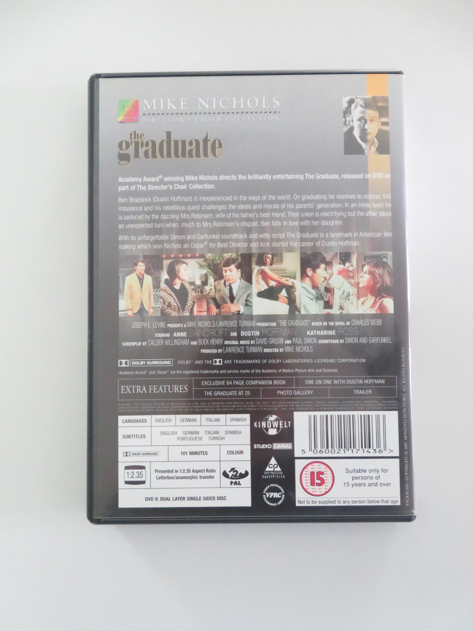 THE GRADUATE (DVD) DUSTIN HOFFMAN ANNE BANCROFT 1967 REGION 2 - Rendezvous Cinema