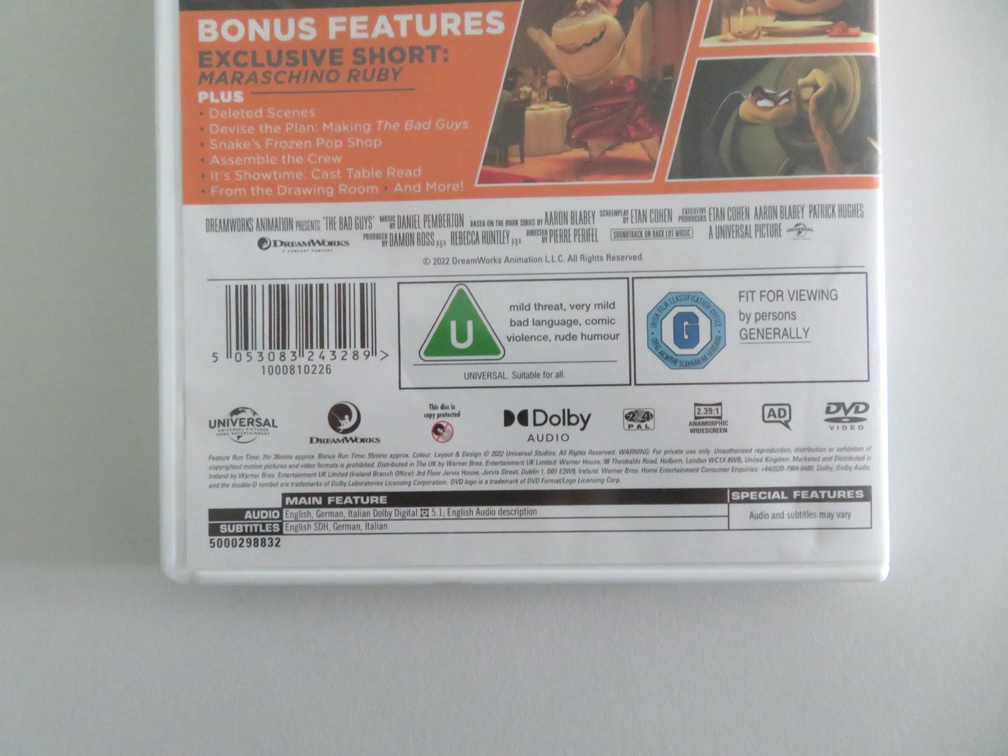 THE BAD GUYS (DVD) SAM ROCKWELL MARC MARON 2022 REGION 2, 4