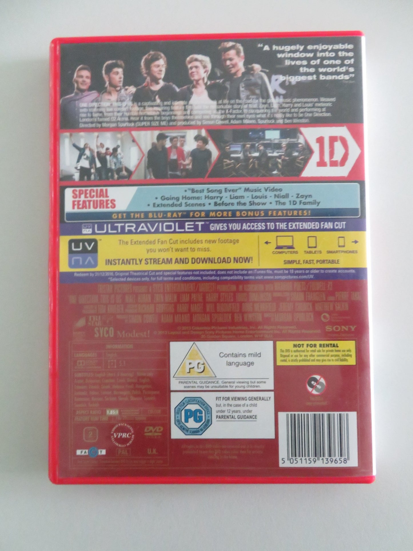 ONE DIRECTION: THIS IS US (DVD) LIAM PAYNE HARRY STYLES 2013 REGION 2