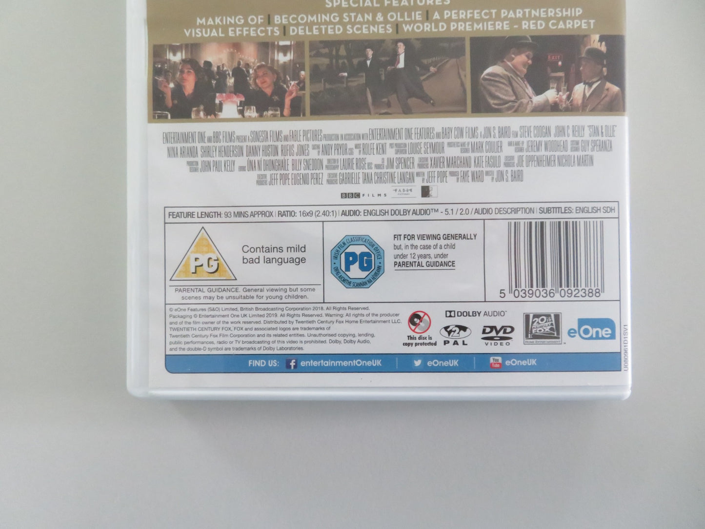 STAN & OLLIE (DVD) STEVE COOGAN JOHN C. REILLY 2018 REGION 2 - Rendezvous Cinema