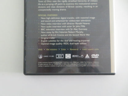 TUNES OF GLORY - THE CRITERION COLLECTION (DVD) ALEC GUINNESS JOHN MILLS 1960