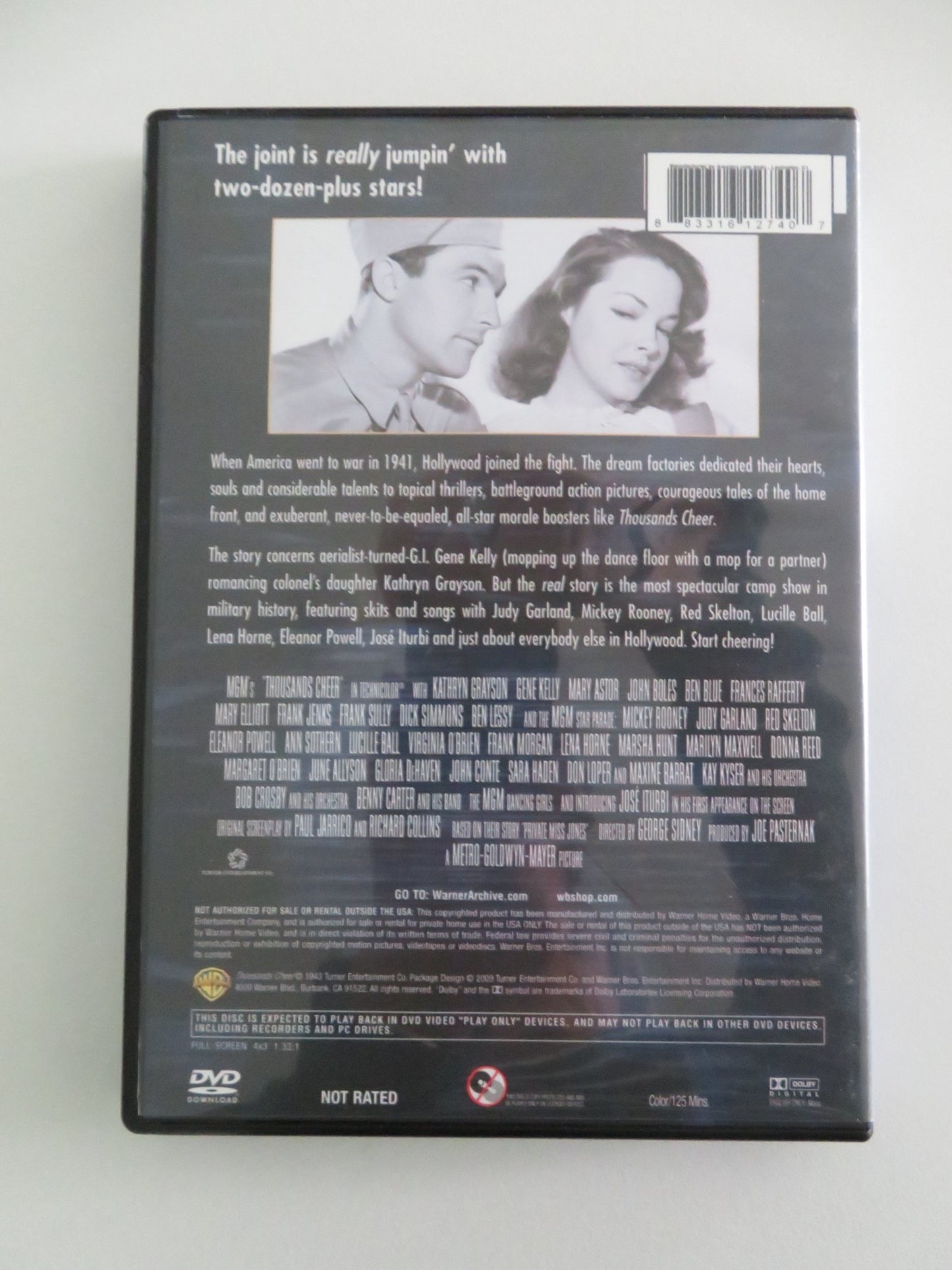 THOUSANDS CHEER (DVD) KATHRYN GRAYSON GENE KELLY 1943