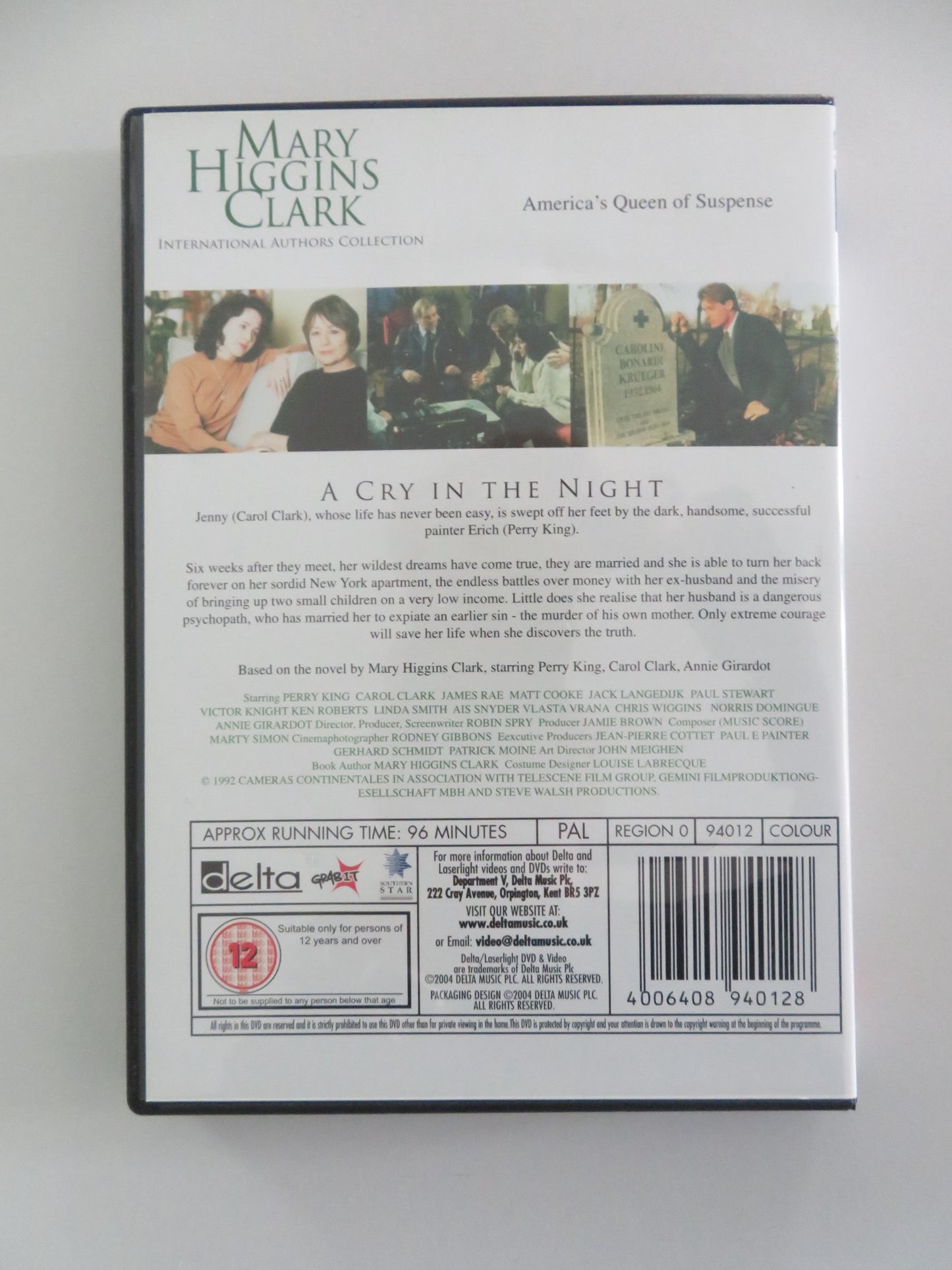A CRY IN THE NIGHT (DVD) CAROL HIGGINS CLARK PERRY KING 1992 REGION 0 - Rendezvous Cinema