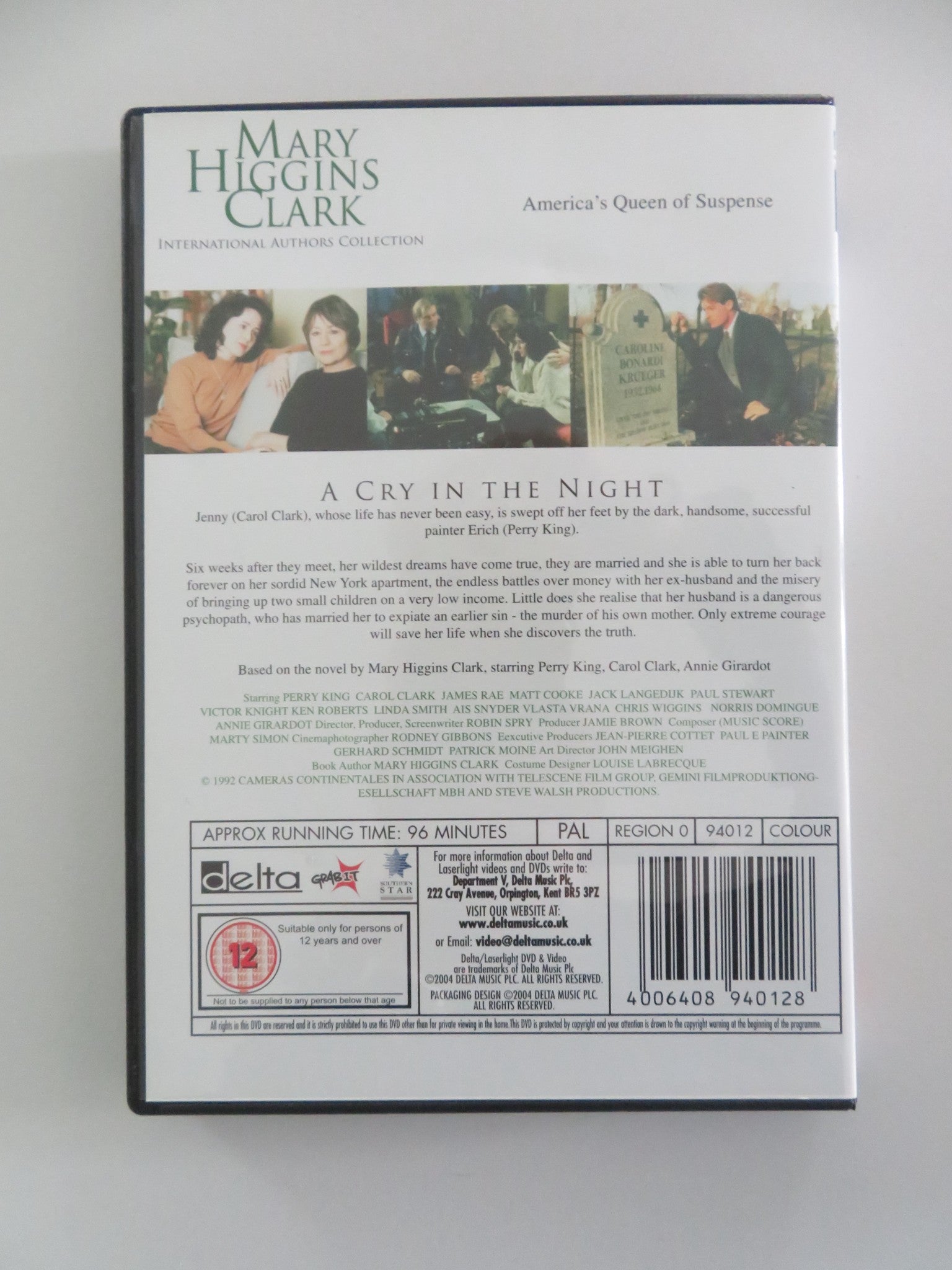 A CRY IN THE NIGHT (DVD) CAROL HIGGINS CLARK PERRY KING 1992 REGION 0 - Rendezvous Cinema