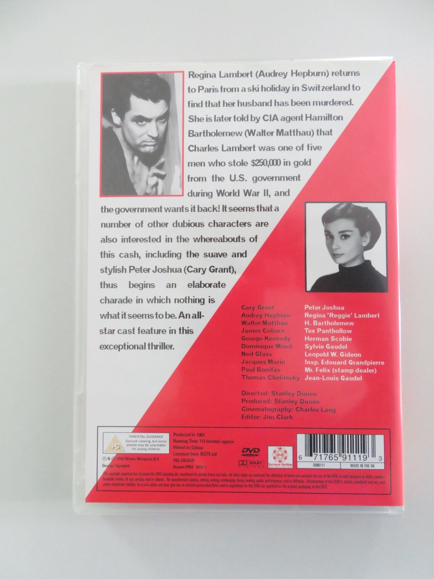 CHARADE - B (DVD) CARY GRANT AUDREY HEPBURN 1963 REGION FREE - Rendezvous Cinema