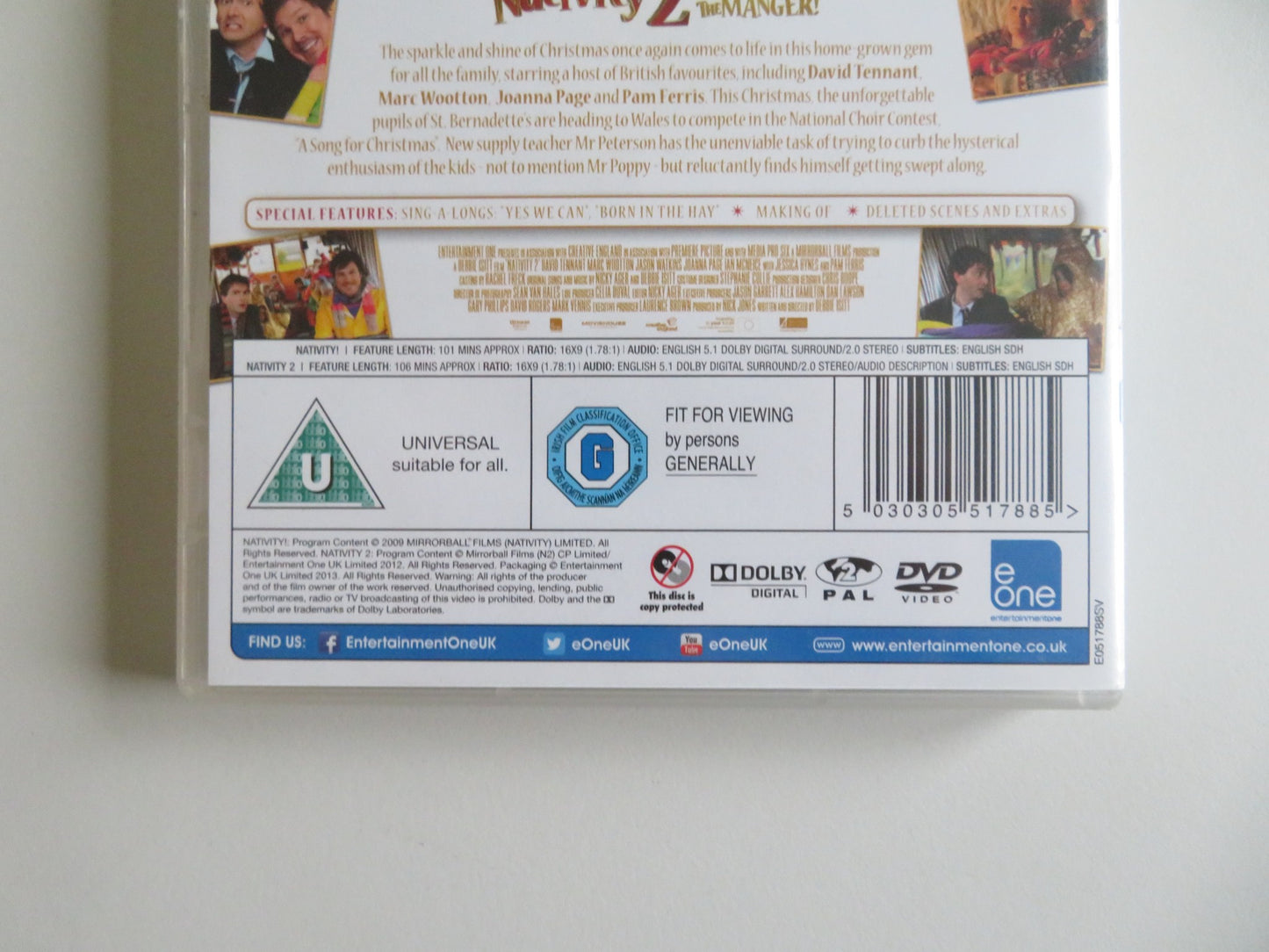 NATIVITY + NATIVITY 2: DANGER IN THE MANGER (DVD) MARTIN FREEMAN 2009 REGION 2