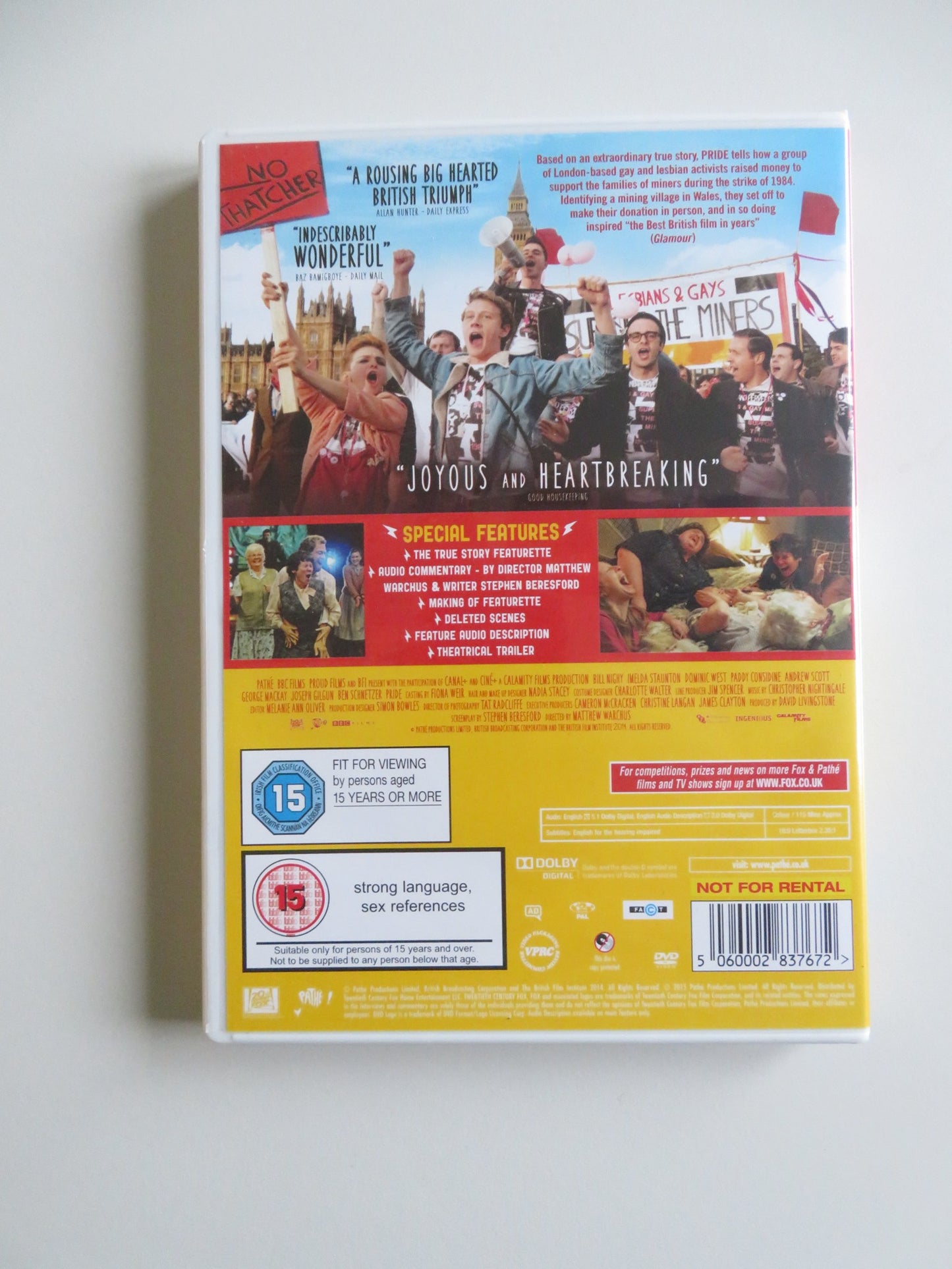 PRIDE (DVD) IMELDA STAUNTON DOMINIC WEST 2014 REGION 2