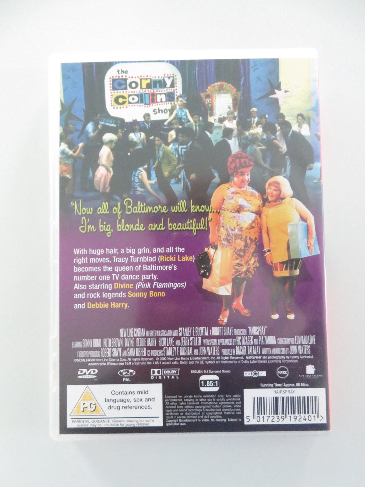 HAIRSPRAY - B (DVD) SONNY BONO RICKI LAKE 1988 REGION 2