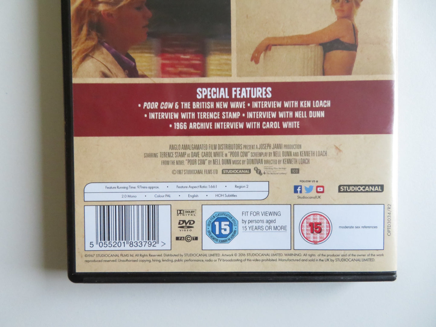 POOR COW (DVD) CAROL WHITE TERENCE STAMP 1967 REGION 2