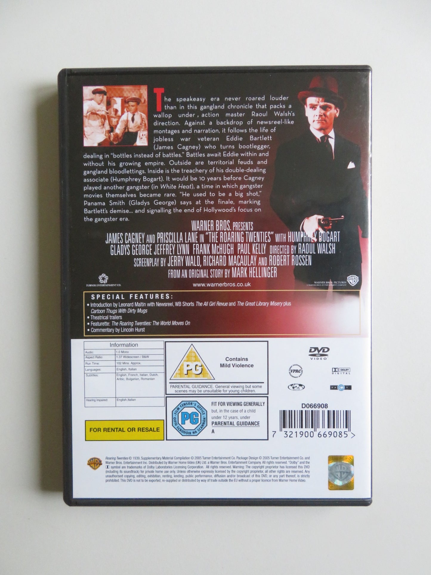 THE ROARING TWENTIES (DVD) JAMES CAGNEY PRISCILLA LANE 1939 REGION 2